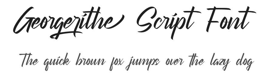 Georgerithe Script Font by CalligraphyFonts.net — Script Handwritten Font