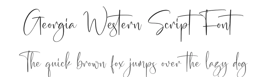 Georgia Western Script Font by glorytype — Script Handwritten Font