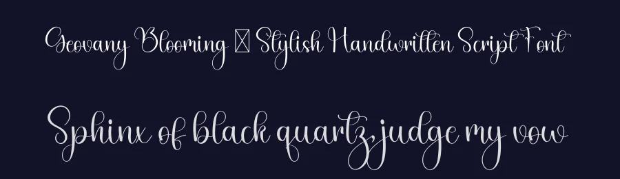 Geovany Blooming – Stylish Handwritten Script Font by freshtypeink — Script Handwritten Font — thumbnail 2