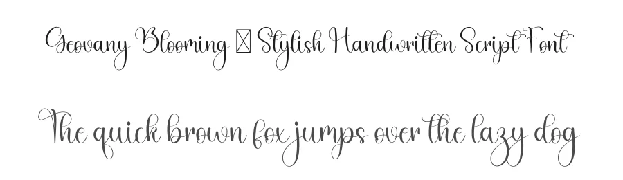 Geovany Blooming – Stylish Handwritten Script Font by freshtypeink — Script Handwritten Font