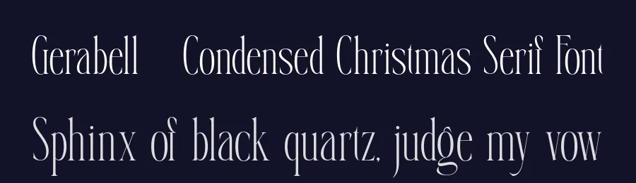 Gerabell – Condensed Christmas Serif Font by burntilldead — Decorative Font — thumbnail 2
