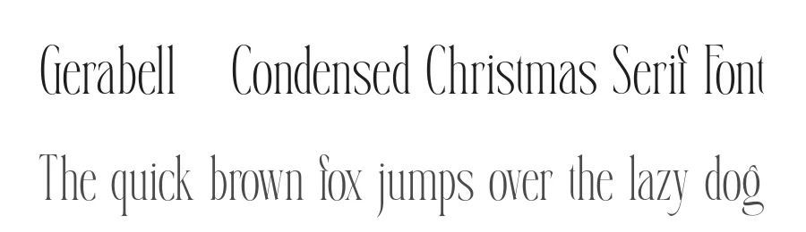 Gerabell – Condensed Christmas Serif Font by burntilldead — Decorative Font