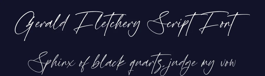 Gerald Fletchery Script Font by glorytype — Script Handwritten Font — thumbnail 2