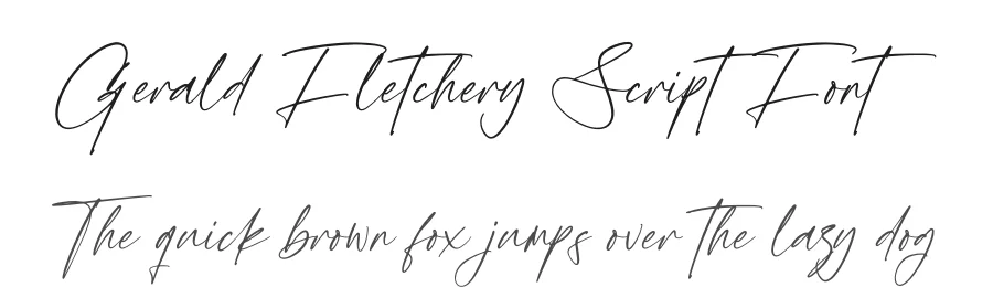 Gerald Fletchery Script Font by glorytype — Script Handwritten Font
