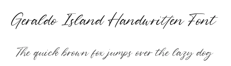 Geraldo Island Handwritten Font by balpirick — Script Handwritten Font