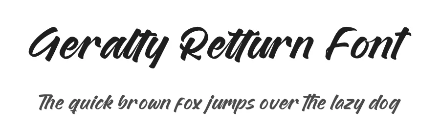 Geralty Retturn Font by letterenastudios — Script Handwritten Font