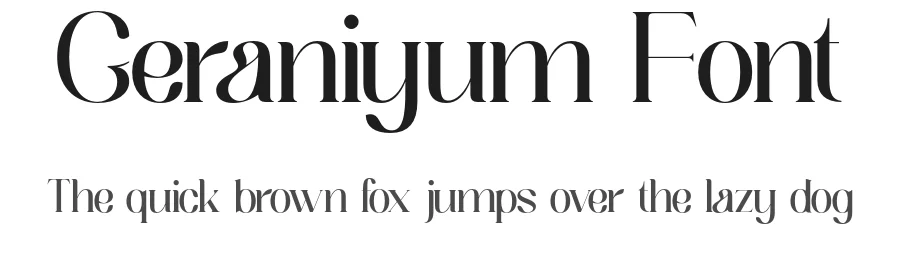 Geraniyum Font by Pikgura Type — Display Font
