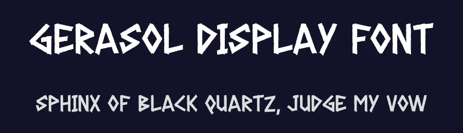 Gerasol Display Font by Maiko Hatta — Display Font — thumbnail 2
