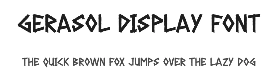 Gerasol Display Font by Maiko Hatta — Display Font