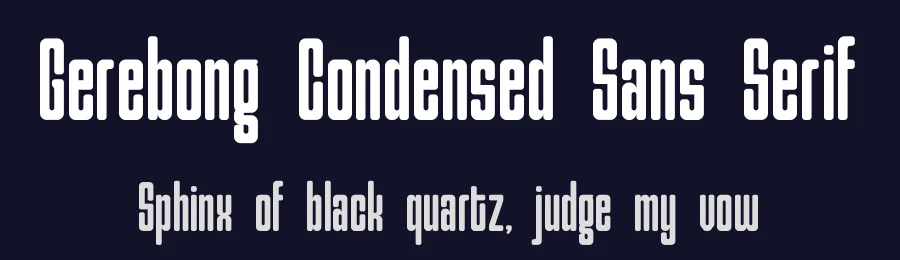 Gerebong Condensed Sans Serif by Gracetypestudio — Sans Serif Font — thumbnail 2