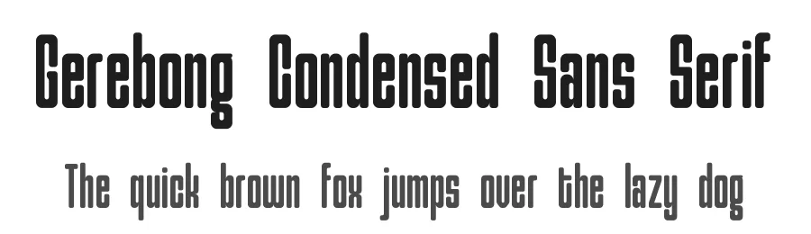Gerebong Condensed Sans Serif by Gracetypestudio β Sans Serif Font