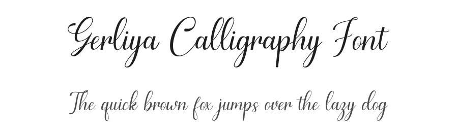 Gerliya Calligraphy Font by yontype — Script Handwritten Font
