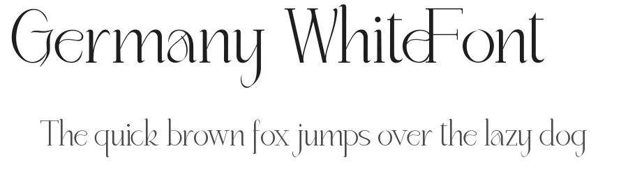 Germany White Font by noahtype — Display Font