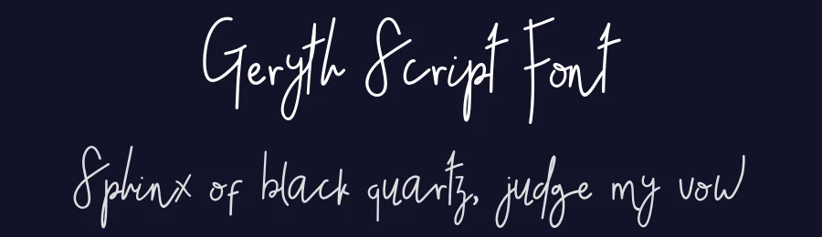Geryth Script Font by Creatifontstudios — Script Handwritten Font — thumbnail 2