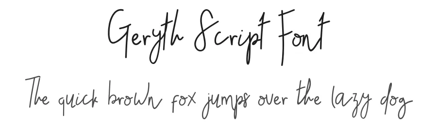 Geryth Script Font by Creatifontstudios — Script Handwritten Font