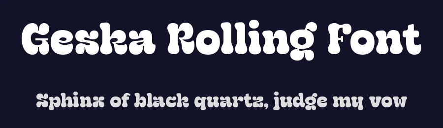 Geska Rolling Font by Kulokale — Display Font — thumbnail 2
