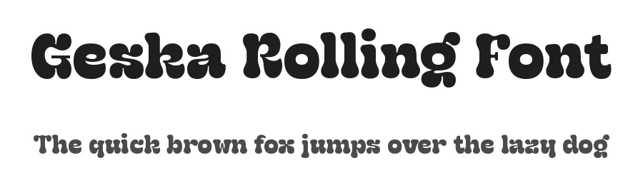 Geska Rolling Font by Kulokale β Display Font