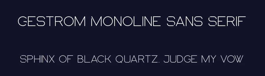 Gestrom Monoline Sans Serif by ErmediaStudio — Decorative Font — thumbnail 2