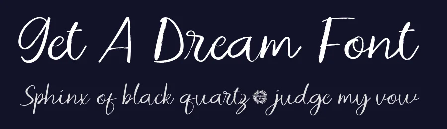Get A Dream Font by CalligraphyFonts.net — Script Handwritten Font — thumbnail 2