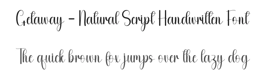 Getaway – Natural Script Handwritten Font by andikastudio — Script Handwritten Font
