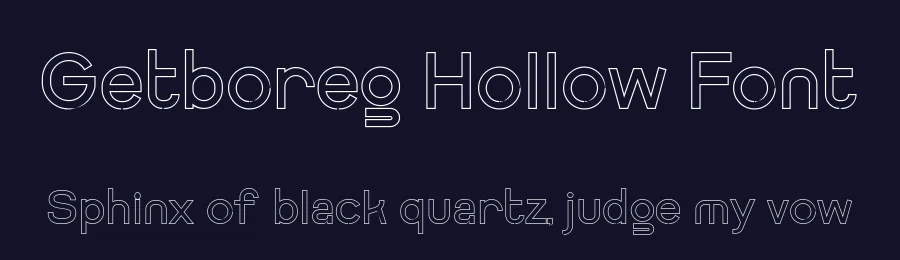 Getboreg Hollow Font by ffeeaarr — Decorative Font — thumbnail 2