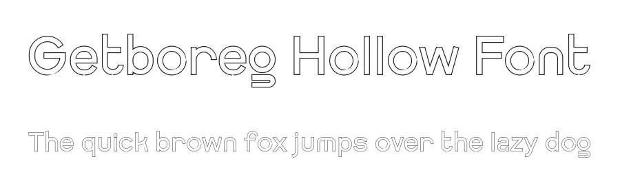 Getboreg Hollow Font by ffeeaarr — Decorative Font