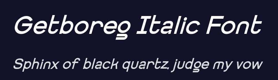 Getboreg Italic Font by ffeeaarr — Display Font — thumbnail 2