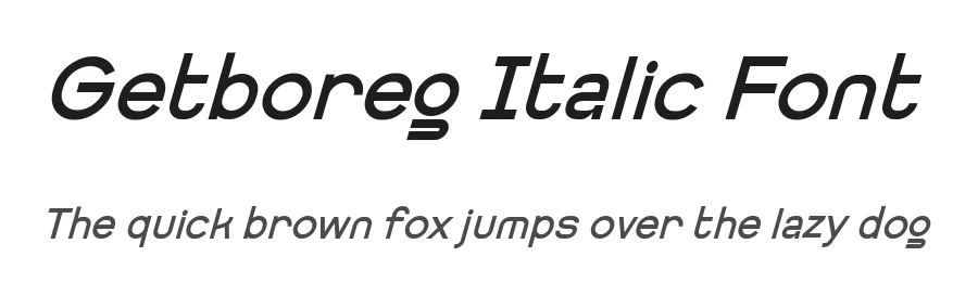 Getboreg Italic Font by ffeeaarr — Display Font