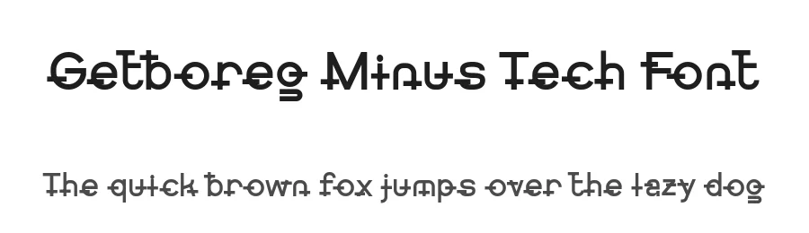 Getboreg Minus Tech Font by ffeeaarr — Display Font