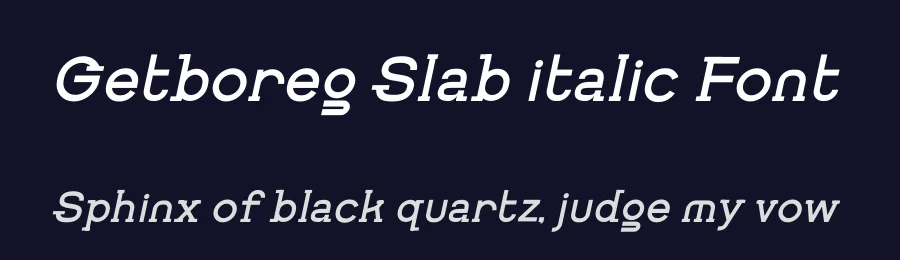 Getboreg Slab italic Font by ffeeaarr — Serif Font — thumbnail 2
