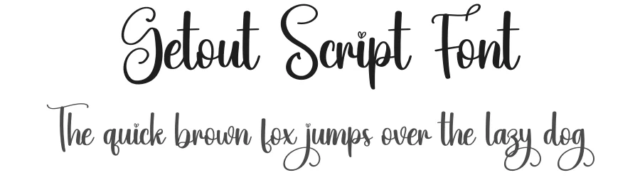 Getout Script Font by creativeletter — Script Handwritten Font