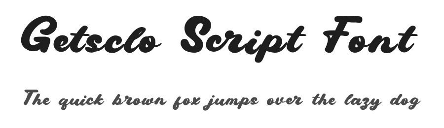 Getsclo Script Font by rvandtype — Script Handwritten Font