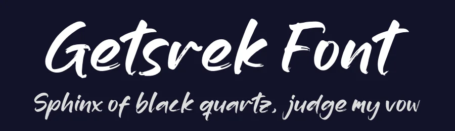 Getsrek Font by glorytype — Script Handwritten Font — thumbnail 2