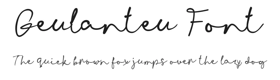 Geulanteu Font by Gunaloecraft — Script Handwritten Font