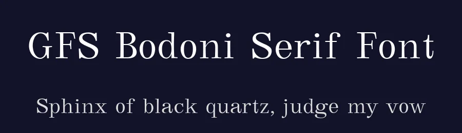 GFS Bodoni Serif Font by Greek Font Society — Serif Font — thumbnail 2