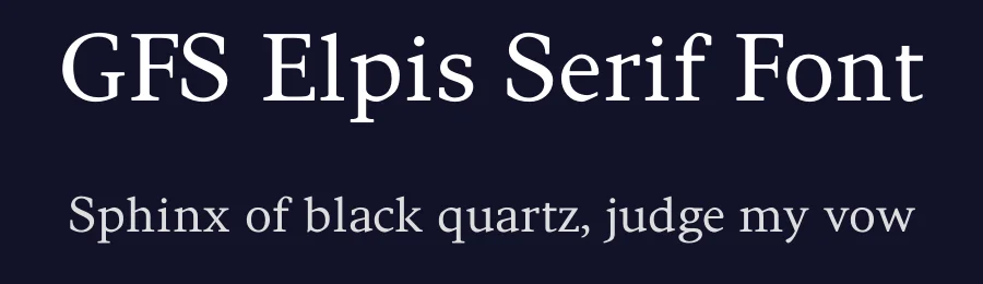 GFS Elpis Serif Font by Greek Font Society — Serif Font — thumbnail 2