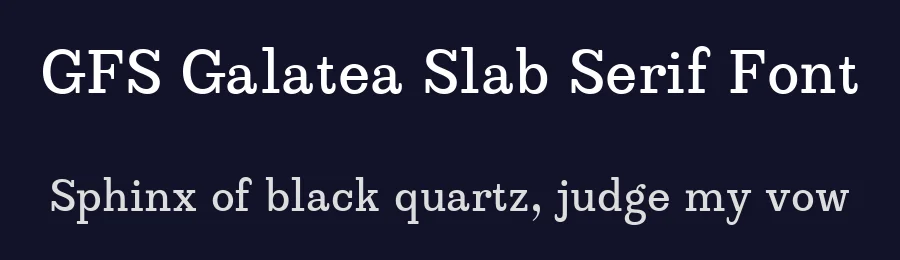 GFS Galatea Slab Serif Font by Greek Font Society — Slab Serif Font — thumbnail 2