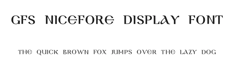 GFS Nicefore Display Font by Greek Font Society — Display Font