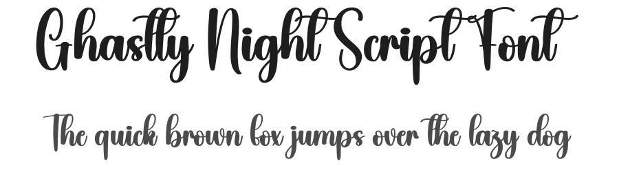 Ghastly Night Script Font by creativeletter — Script Handwritten Font