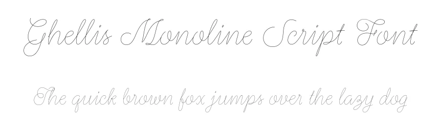 Ghellis Monoline Script Font by kereatype — Display Font