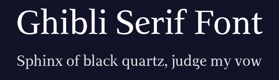 Ghibli Serif Font by HERO — Display Font — thumbnail 2