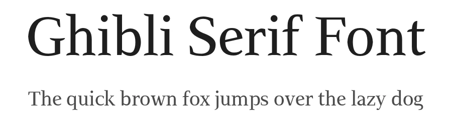 Ghibli Serif Font by HERO — Display Font