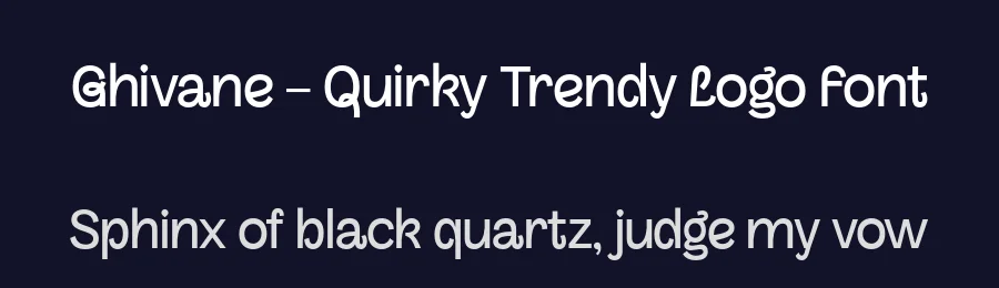 Ghivane – Quirky Trendy Logo Font by Casloop Studio — Decorative Font — thumbnail 2