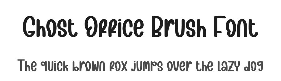 Ghost Office Brush Font by creativeletter — Display Font