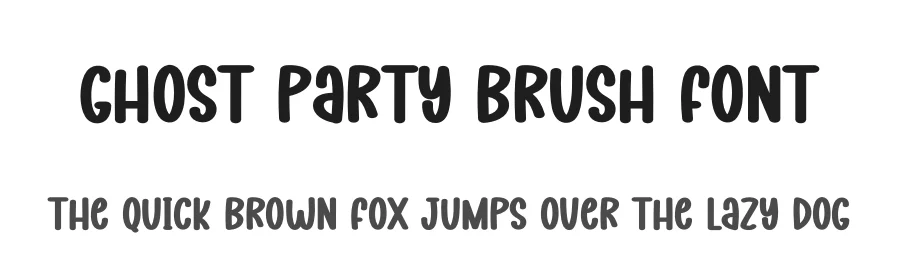 Ghost Party Brush Font by creativeletter — Display Font