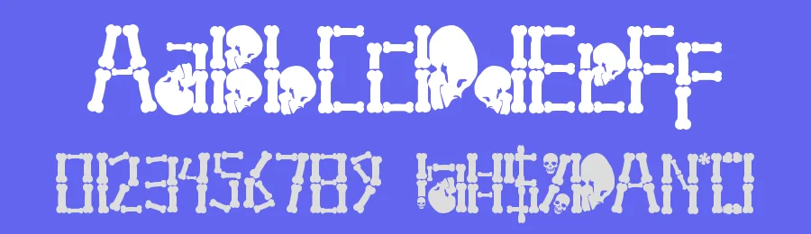 Ghost Skeleton Display Font by Yoga Letter — Display Font — thumbnail 3