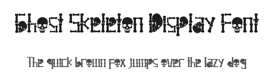 Ghost Skeleton Display Font by Yoga Letter — Display Font