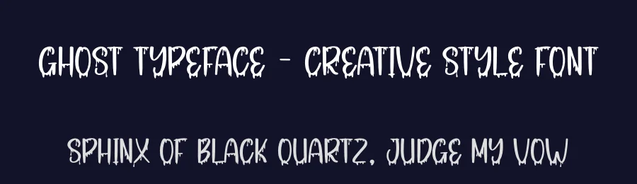 Ghost Typeface – Creative Style Font by creativeletter — Display Font — thumbnail 2