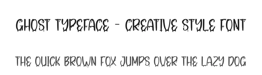 Ghost Typeface – Creative Style Font by creativeletter — Display Font