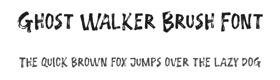 Ghost Walker Brush Font